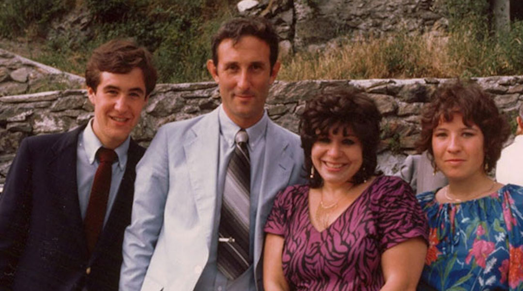 Florence Berger, second from right, with her husband Toby and their children on a trip to Europe in the 1980s. (Courtesy Yale Class of 1962)