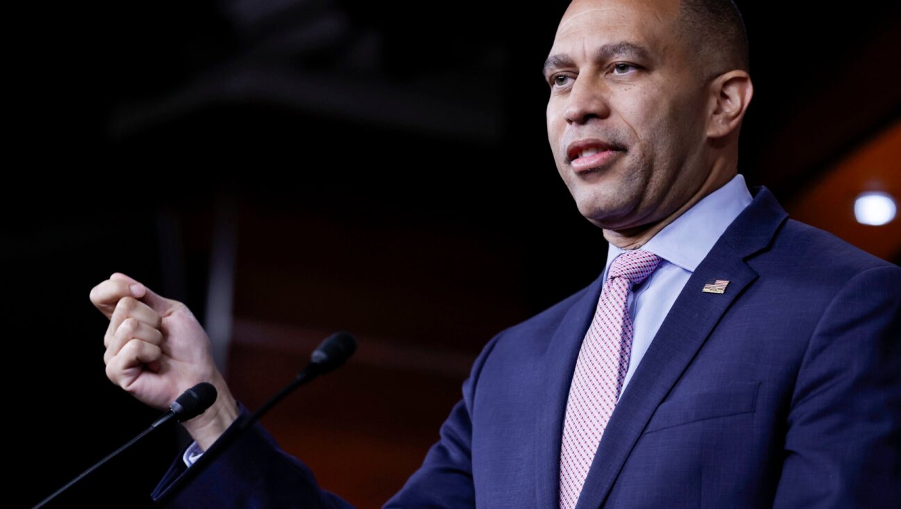 House Minority Leader Hakeem Jeffries, seen here in Washington, D.C., in July 2023, traveled to Israel with fellow Democrats and spoke in Jerusalem, Aug. 7, 2023. (Anna Moneymaker/Getty Images)