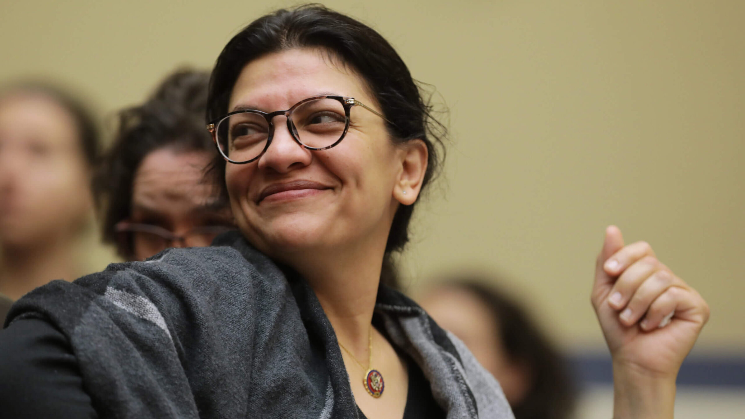 Rep. Rashida Tlaib (D-MI) attends a hearing about the 2020 census in the Rayburn House Office Building on Capitol Hill, Jan. 9, 2020, in Washington, DC. 